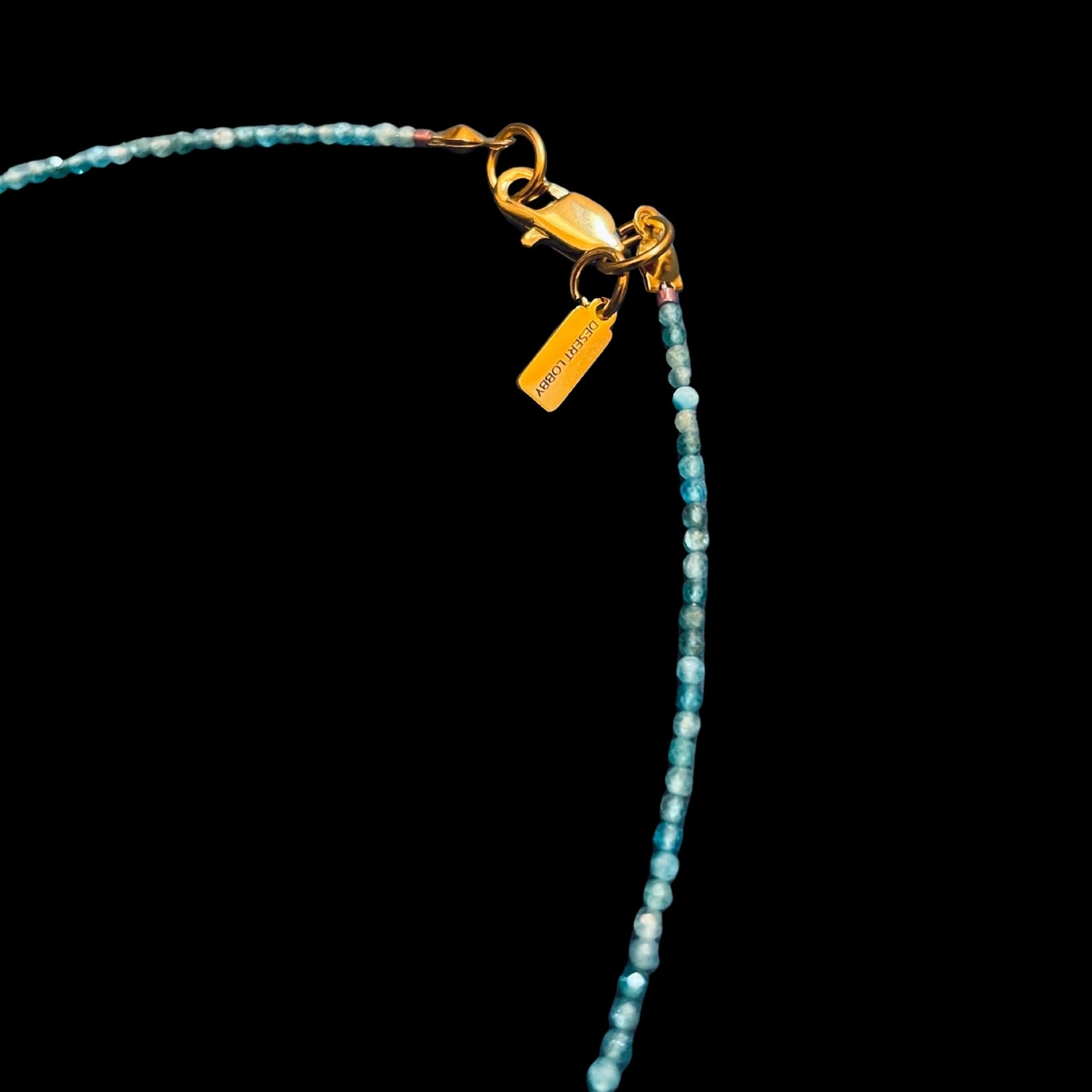 4AM Blues | Apatite & Lapis Lazuli Necklace with Melting Heart Charm