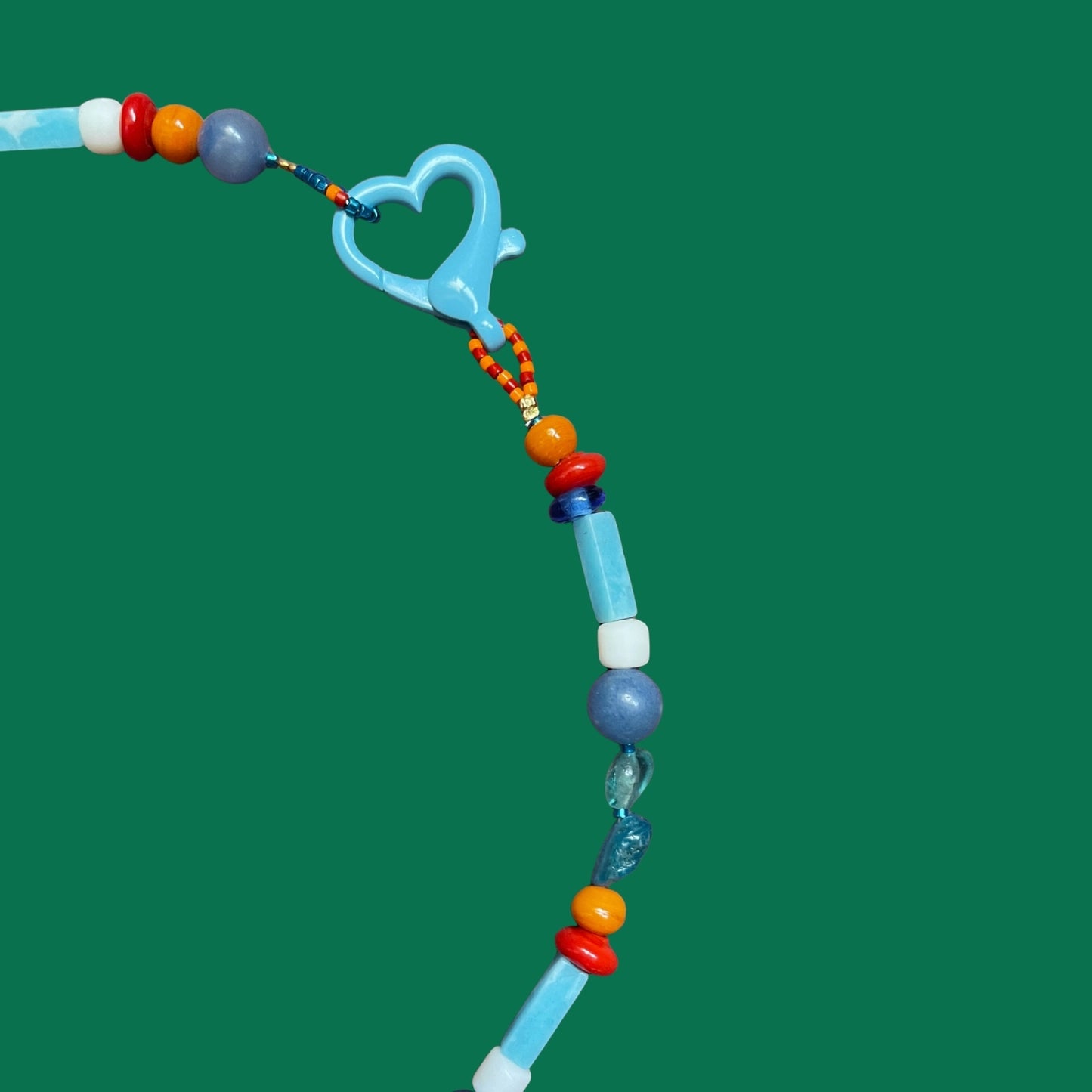 Miss Crab | Cam ve Doğaltaşlı Yengeç Figürlü Kolye