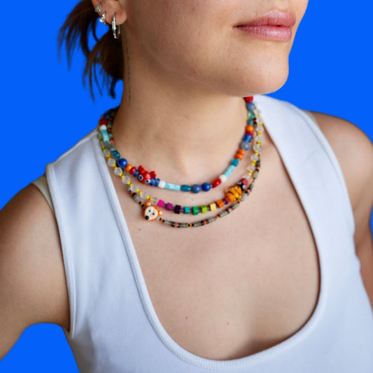 Foxy | Labradorite Gemstone Necklace with Fox Figure