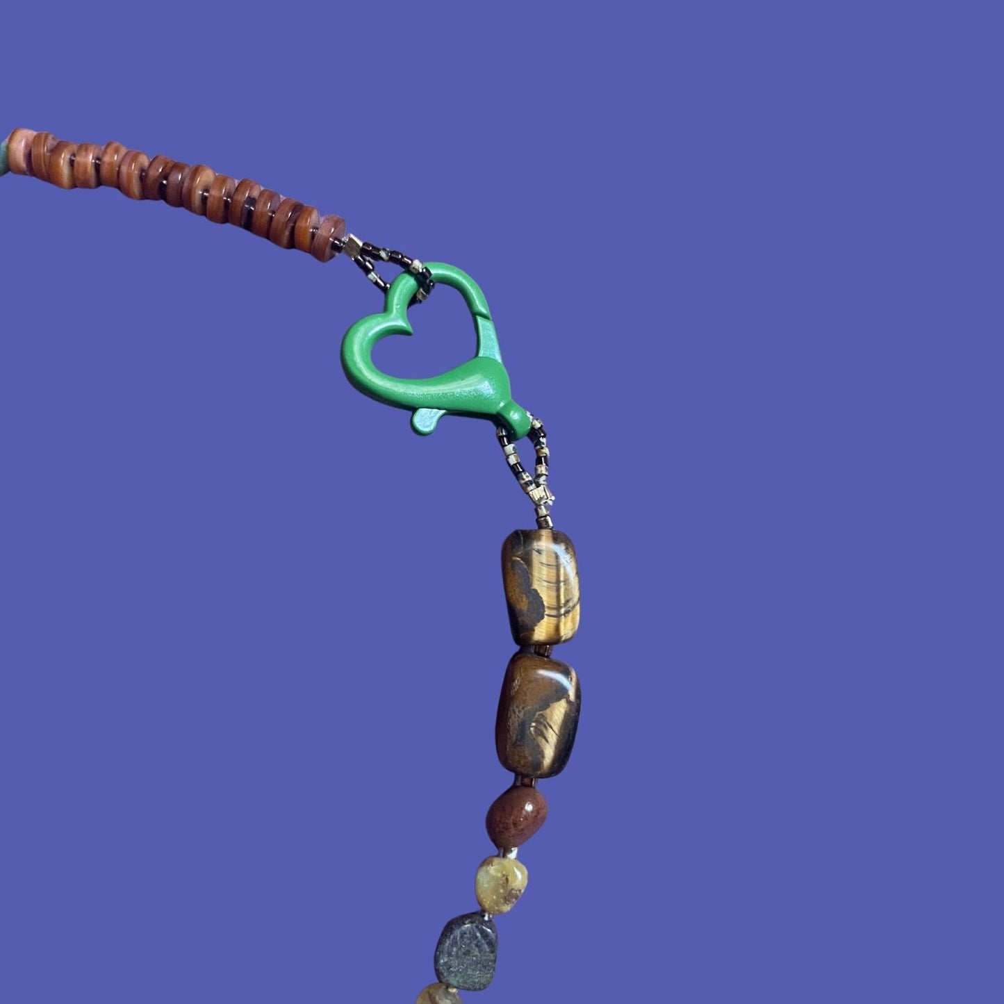 Giraffe | Glass Beaded Gemstone Necklace with Giraffe Figure