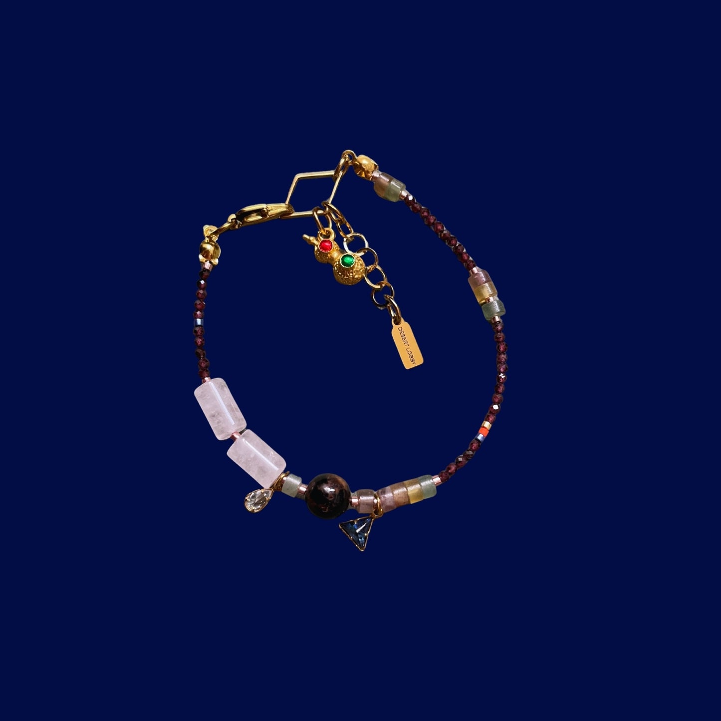 1001 Gece | Sihirli Lamba Figürlü Masalsı Lal Doğaltaş Bileklik