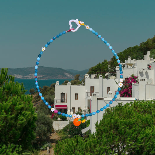Bodrum | Akdeniz Temalı Mandalina Figürlü Apatit Kolye