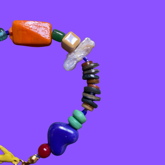 Giraffic Art | Fun Glass & Pearl Beaded Giraffe Bracelet