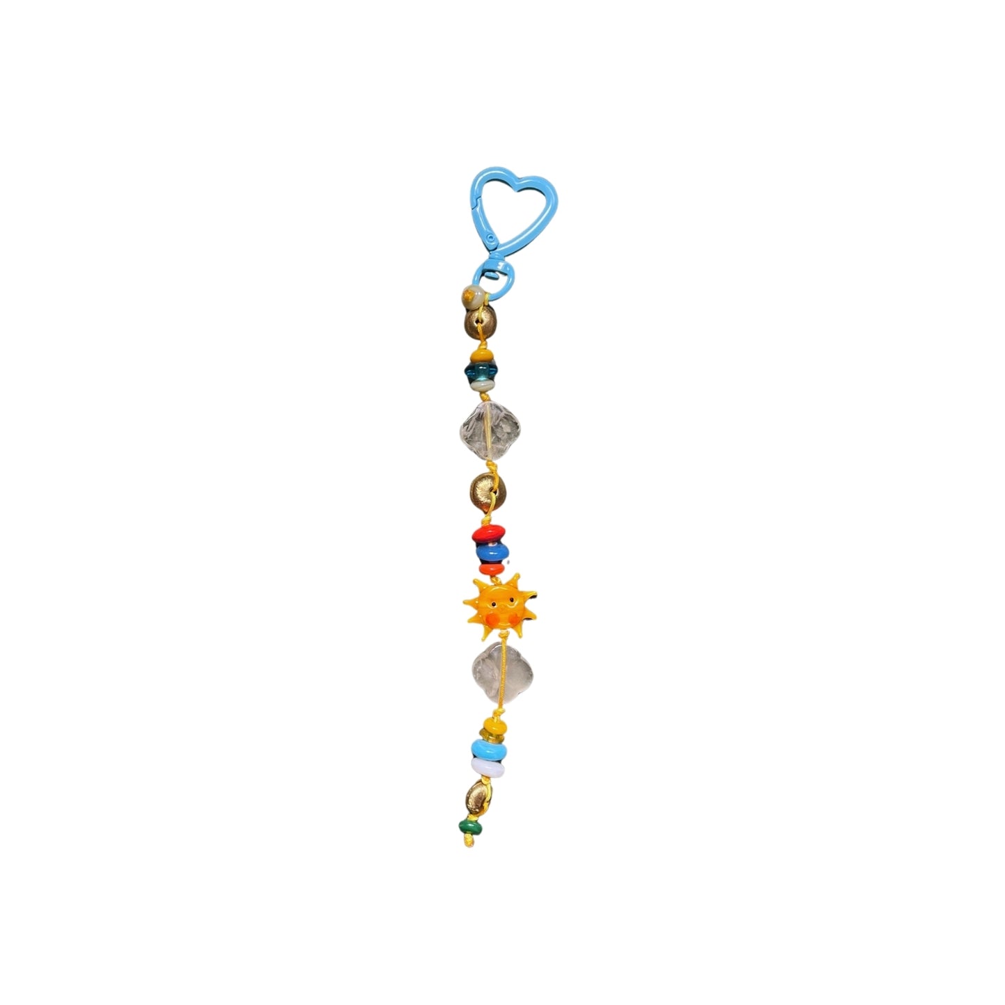 Good Morning Sunshine | Güneş Figürlü Kalp Klipsli Kuvars Charm