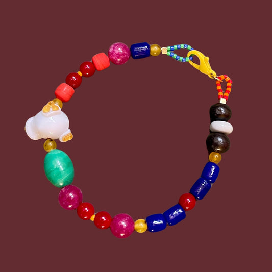 Gossip | Colorful Glass Beaded Popcorn Bracelet