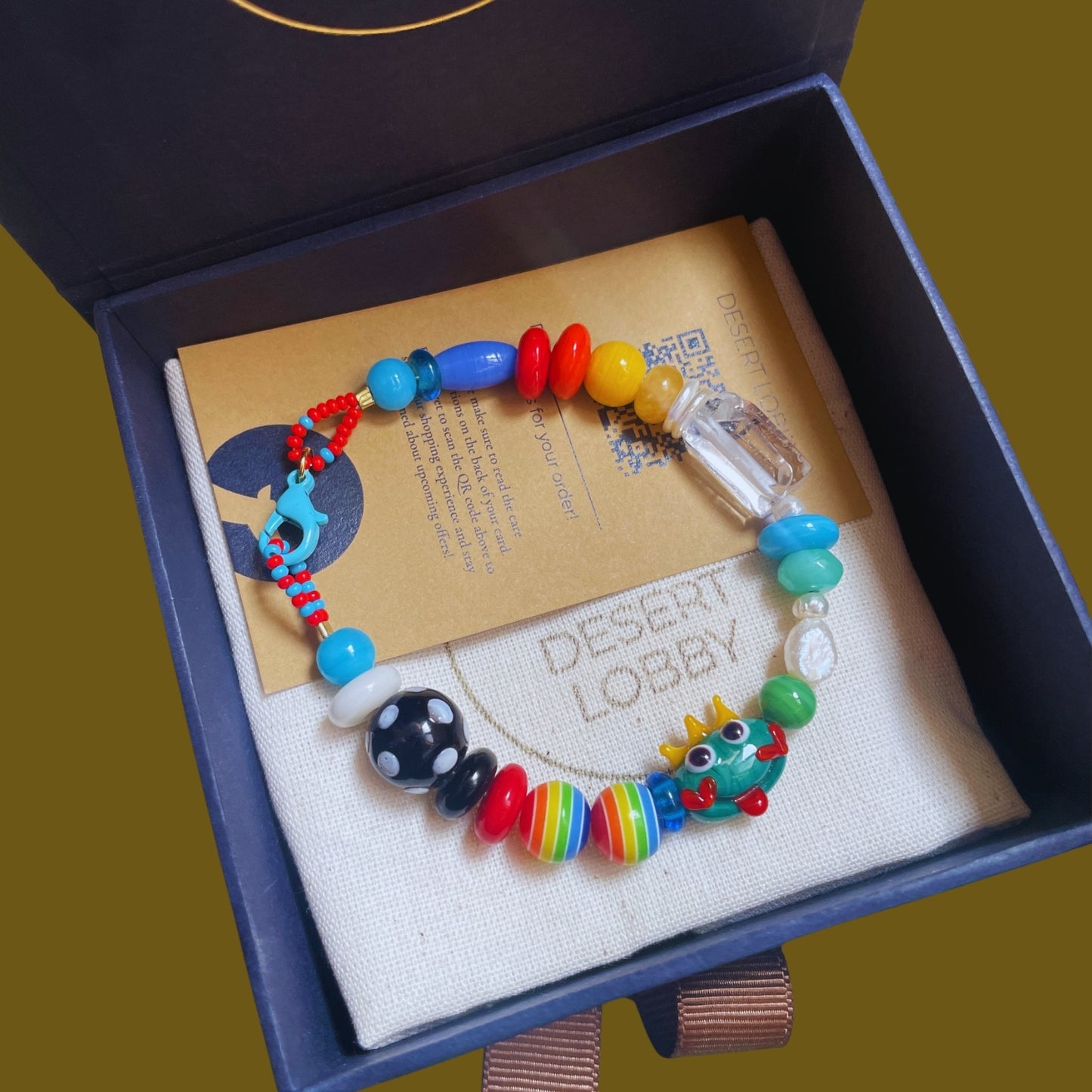 Kiss The Prince | Whimsical Frog Prince Pearl & Glass Beaded Bracelet
