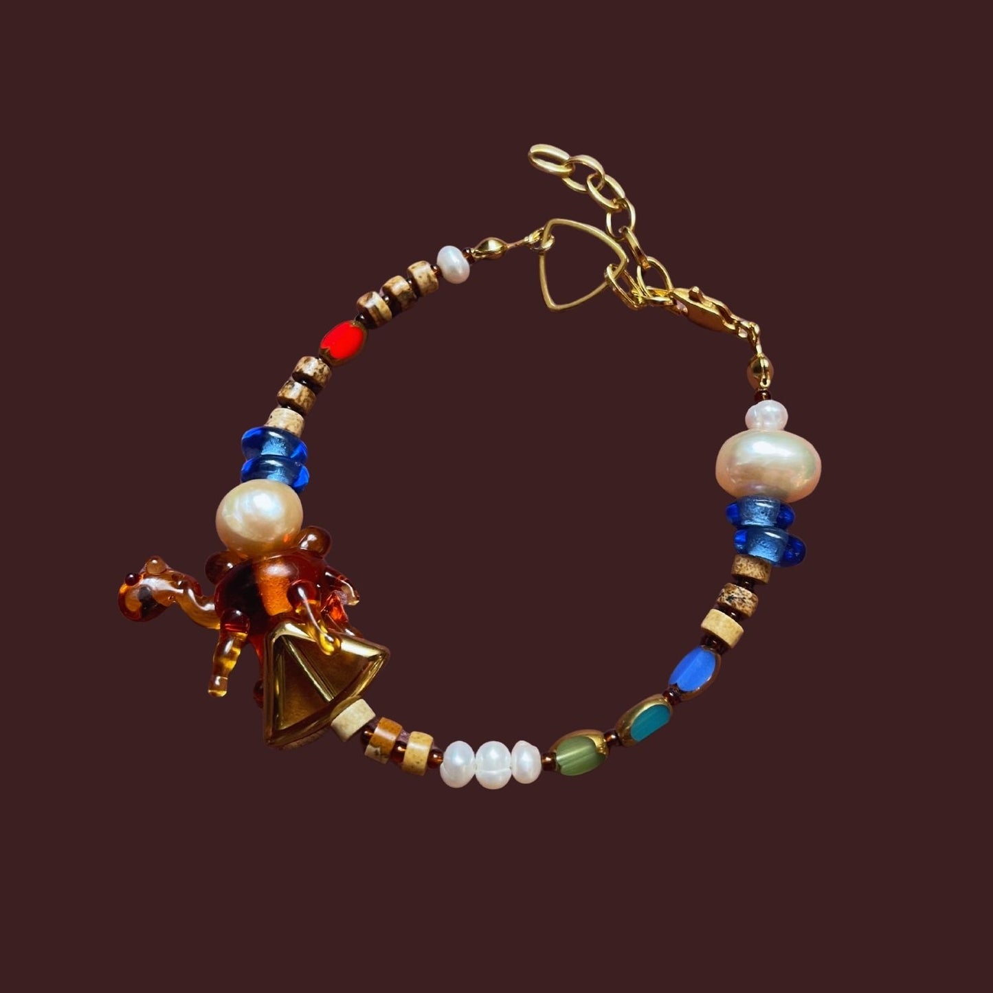 Midnight Stroll | İnci ve Doğaltaş Boncuklu Çöl Temalı Deve Bileklik