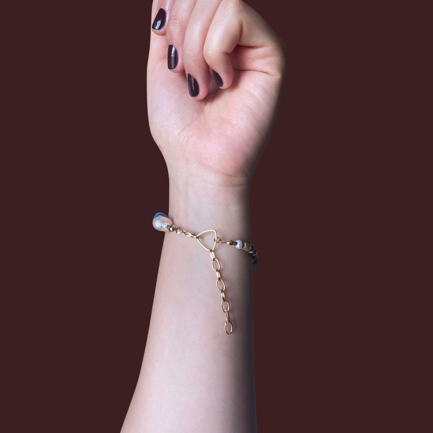 Midnight Stroll | İnci ve Doğaltaş Boncuklu Çöl Temalı Deve Bileklik