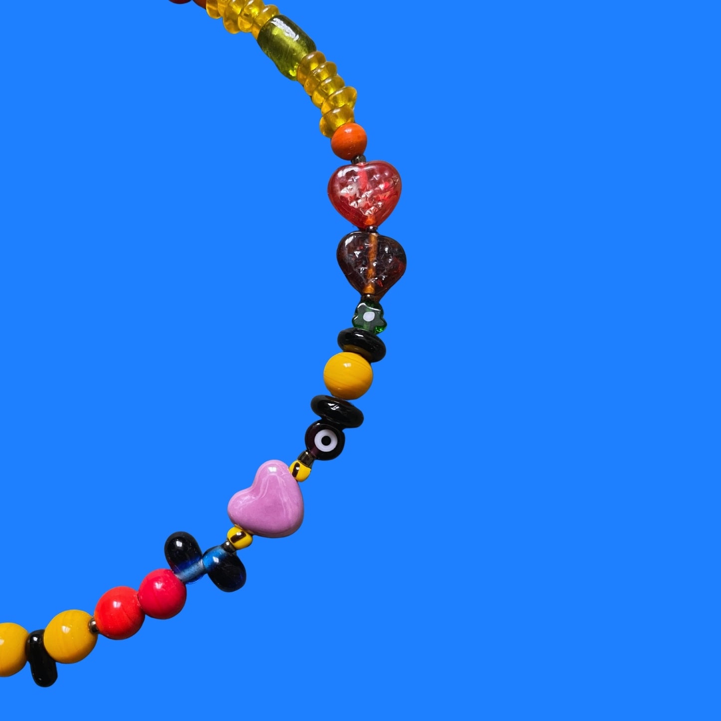 Paspas | Kara Kedi Figürlü Eğlenceli Cam Kolye