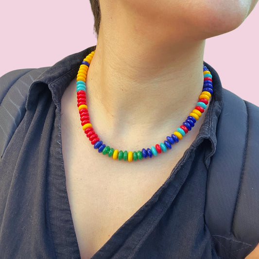 Vicky | Handmade Colorful Glass Beaded Necklace