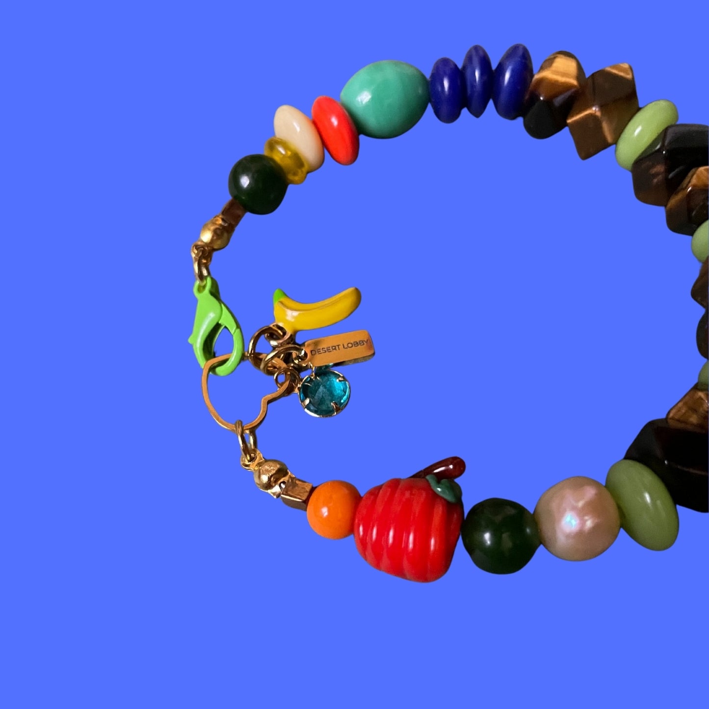 Vitamin C | Balkabağı ve Muz Figürlü Kaplangözü Boncuklu Bol Bileklik