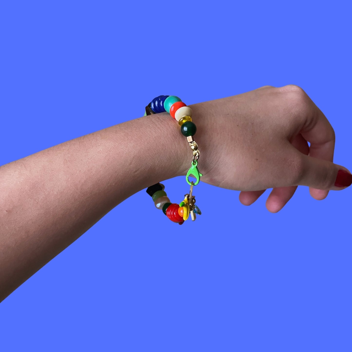 Vitamin C | Balkabağı ve Muz Figürlü Kaplangözü Boncuklu Bol Bileklik