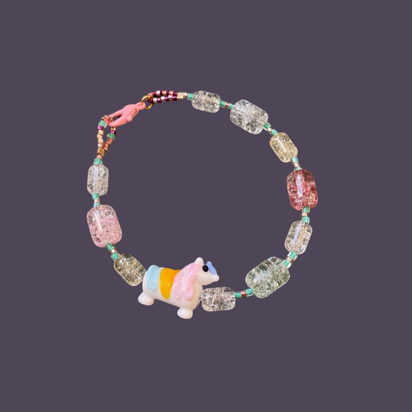 Unicorn | Tek Boynuzlu At Figürlü Necef Bileklik