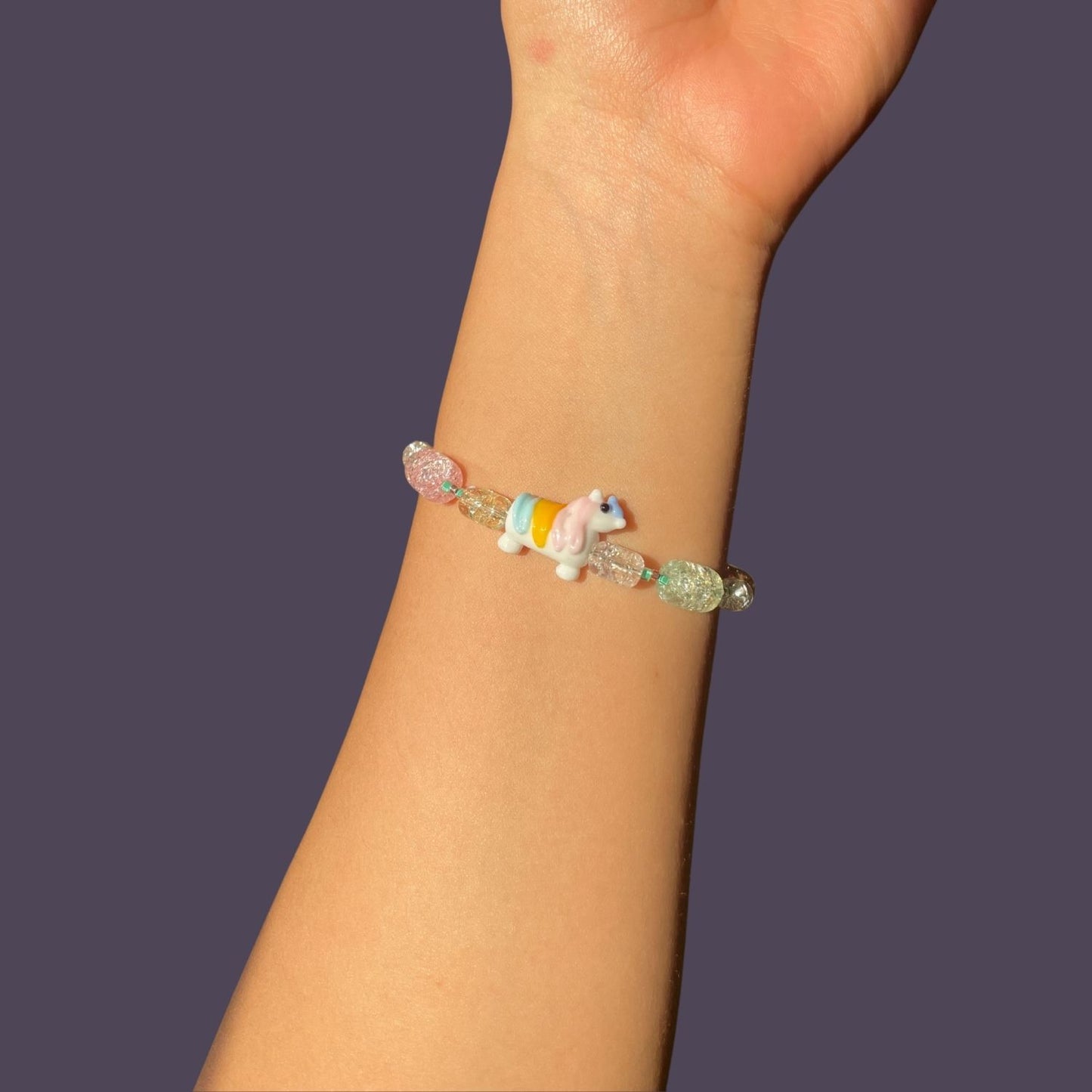 Unicorn | Tek Boynuzlu At Figürlü Necef Bileklik