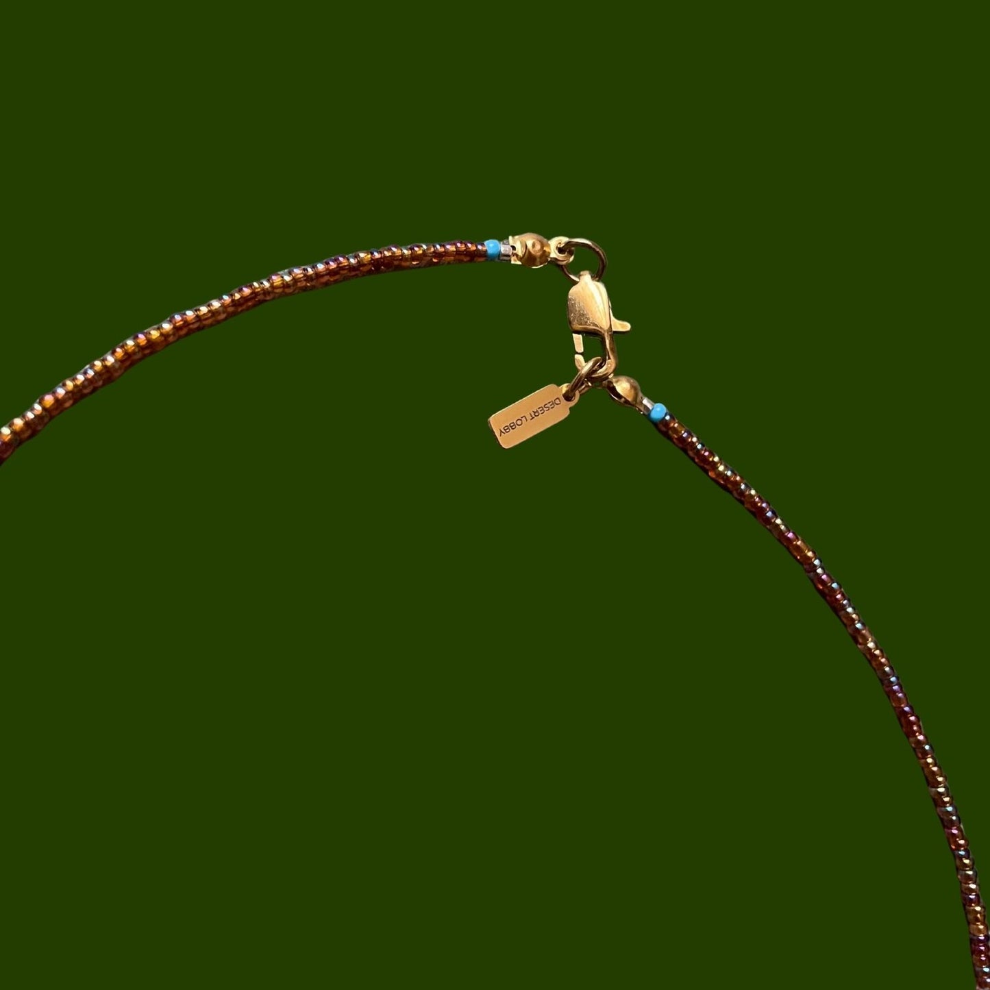 Yours Truly | Delicate Glass Bead Necklace with Stainless Steel Initial Charm